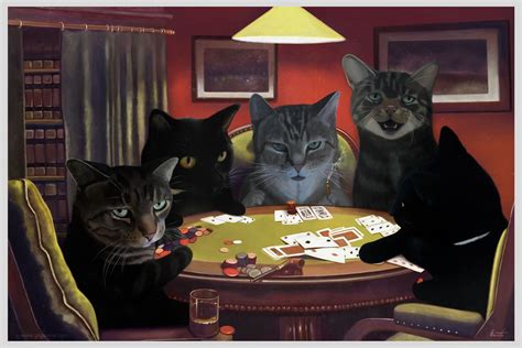 I recently completed this digital painting titled "My Cats Playing Poker". I decided to re ...