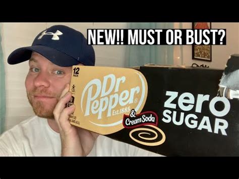 Dr. PEPPER ZERO SUGAR WITH CREAM SODA review | Must or Bust - YouTube