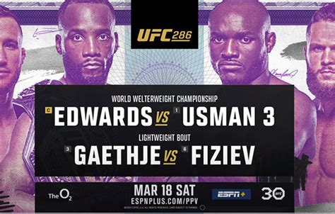 UFC 286 Fight Card