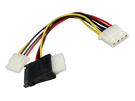 SATA to 2x 4 Pin Molex Power Cable Connectors Adapter Splitter Convert ...