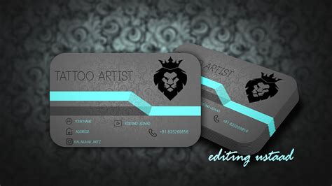 Free business card psd template for tattoo artist - lasopate