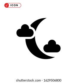 Night Time Icon Logo Isolated Sign Stock Vector (Royalty Free ...