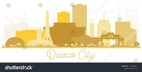 Davao City Skyline Golden Silhouette Vector Stock Vector (Royalty Free ...