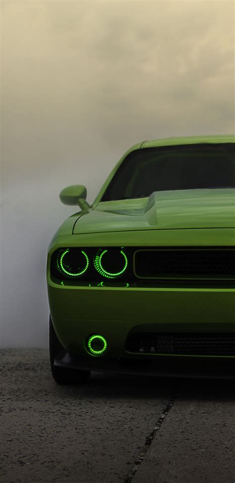 1440x2960 Green Dodge Challenger Samsung Galaxy Note 9,8, S9,S8,S8+ QHD ...