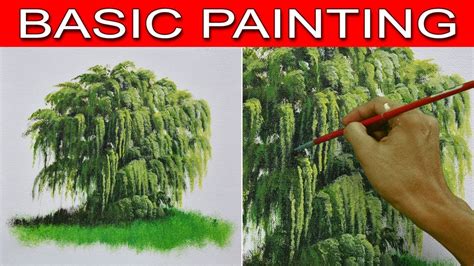 How to Paint a Weeping Willow Tree in Step by Step Acrylic Painting Tutorial for Beginners - YouTube