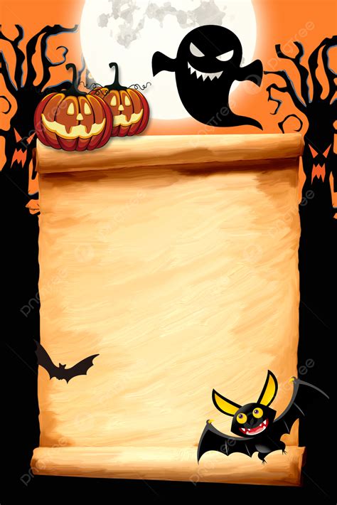 Halloween Notification Background Halloween Ghost Tree Halloween Party Background Wallpaper ...