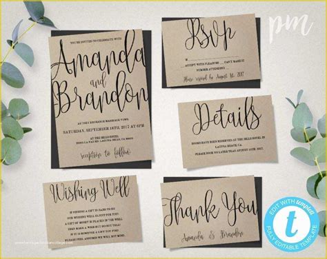 Free Printable Wedding Invitations Templates Downloads Of Wedding Invitation Template Suite ...