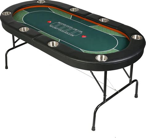 Foldable Poker Table, 8 Players Texas Holdem Poker Table, Casino Table for Blackjack Board Game ...