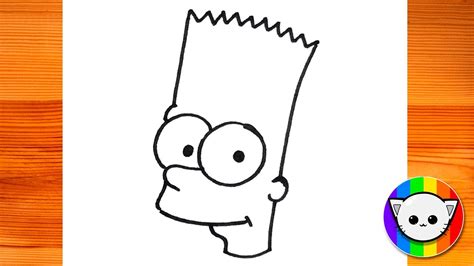 How to Draw Bart Simpson Head - YouTube