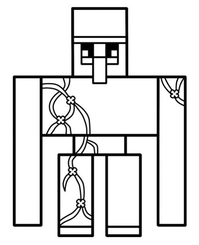 Minecraft golem coloring sheet - Topcoloringpages.net