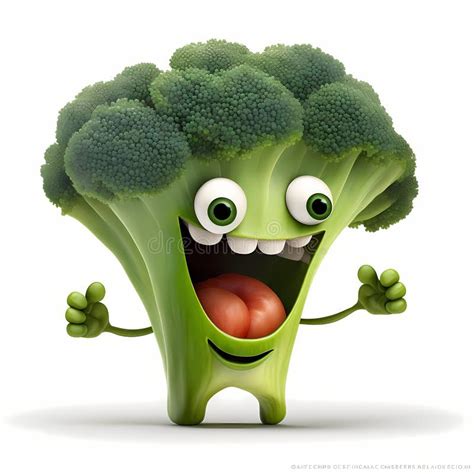 HAPPY BROCCOLI EMOJI - AI GENERATED Stock Illustration - Illustration of feelings, energetic ...