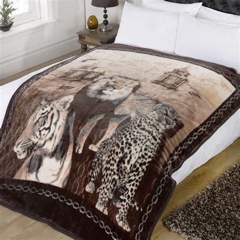 Animal Print Faux Fur Large Mink Throw Soft Warm Luxury Fleece Bed Sofa Blanket | eBay