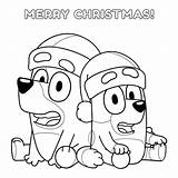 Merry Christmas Bluey coloring Page  Download Print Or Color Online sketch template