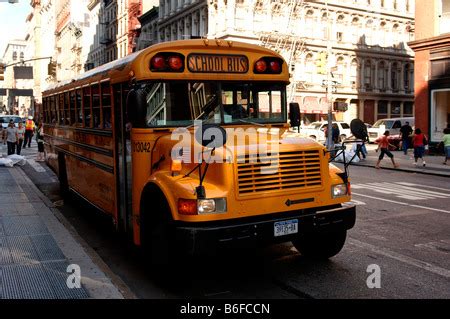 Typical New York City School Bus Stock Photo - Alamy