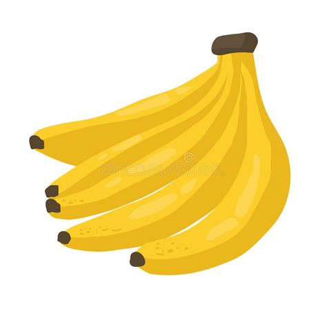 Cartoon Bananas. Peel Banana, Yellow Fruit and Bunch of Bananas Stock Vector - Illustration of ...