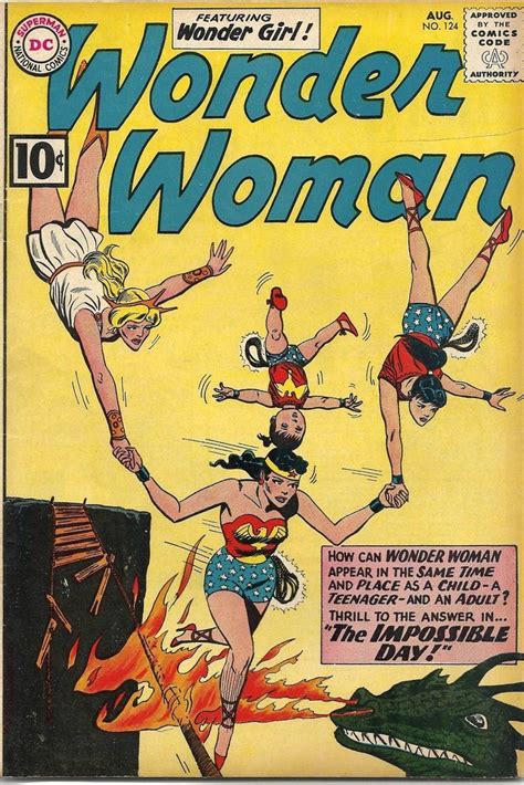 vintage wonder woman comic book cover | Wonder Woman #124, August 1961 ...