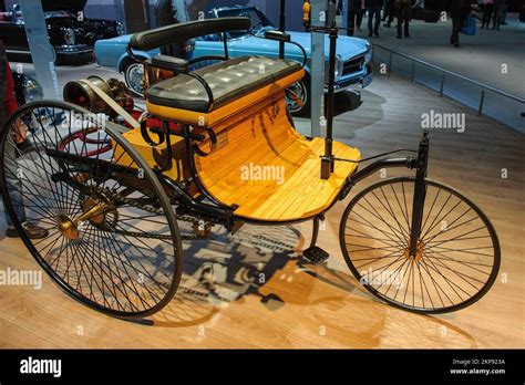 First three-wheeled automobile built by Carl Benz with combustion ...