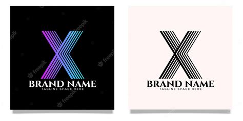 Premium Vector | Flat design x logo design template