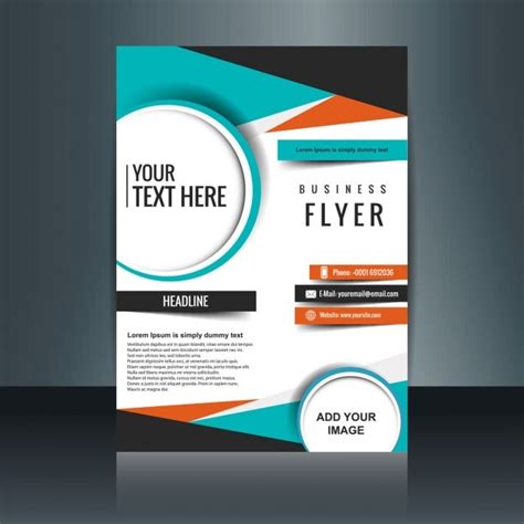 Business flyer template with geometric shapes Vector | Free Download