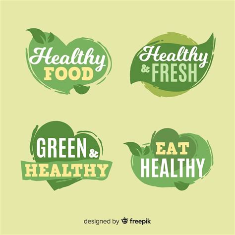 Free Vector | Organic food label collection