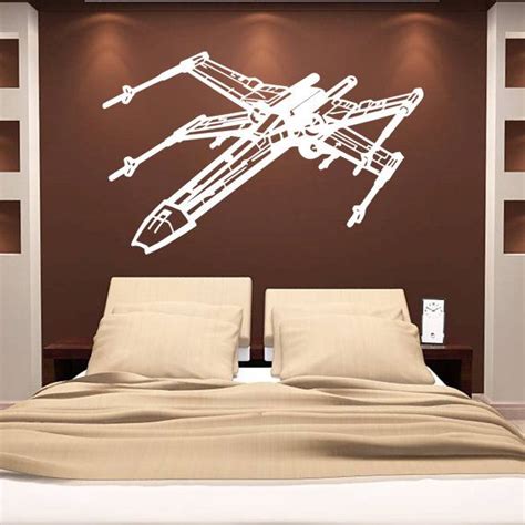 Star Wars X-Wing Wall Decal Vinyl Stickers Xwing Fighter Wall | Dorm wall art, Star wars wall ...