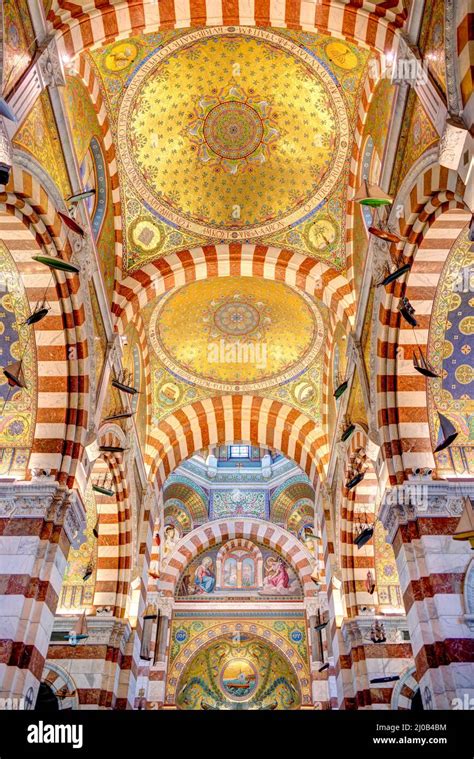 Notre Dame de la Garde basilica interior, HDR Image Stock Photo - Alamy