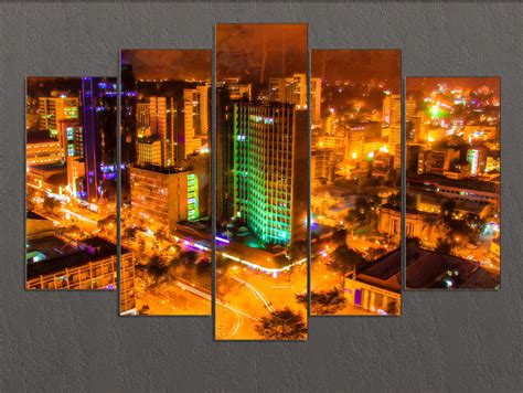 Nairobi Canvas Print Nairobi Skyline Nairobi Painting - Etsy