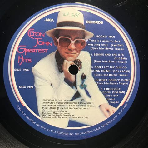 Elton John - Greatest Hits LP NM/EX 1974 Rocket Man Ultrasonic Cleaned ...