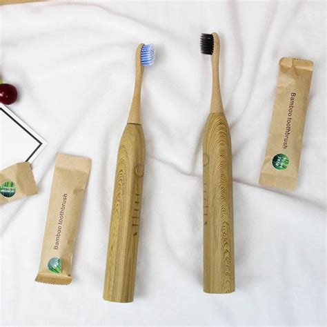 Bamboo Electric Toothbrush With Replaceable Bamboo Heads Eco - Etsy