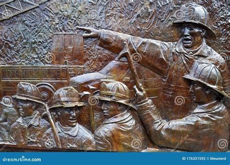 Memorial Wall, Located at FDNY Engine 10 Ladder 10 Editorial Photography - Image of knight ...