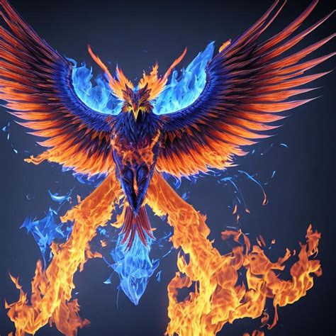 PHOENIX BLUE FIRE , 4k, realistic, perfect