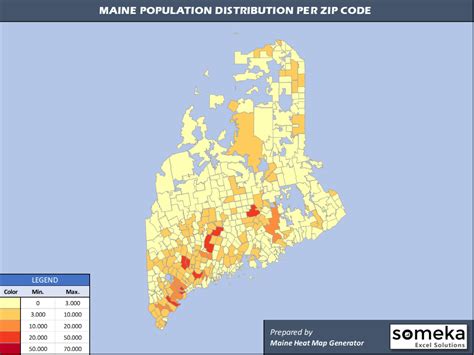 Maine Population Density Map