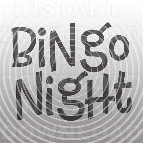 Bingo Night SVG Filegambling Svgbingo SVG Designs vectorart - Etsy