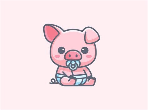 Baby Pig by Alfrey Davilla | vaneltia Easy Doodles Drawings, Cute Easy Drawings, Simple Doodles ...