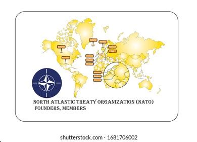 Map North Atlantic Treaty Organization Countries Stock Vector (Royalty ...