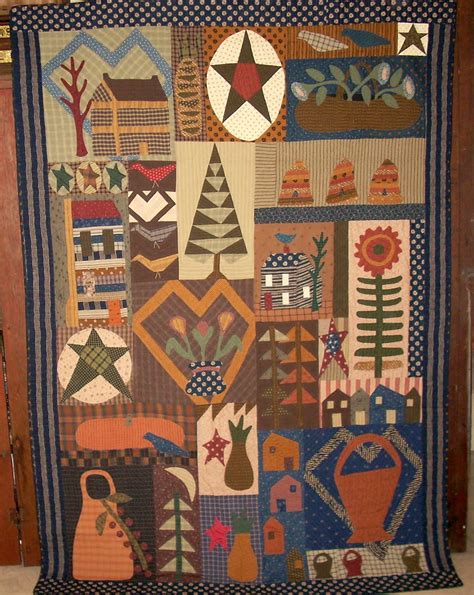 Needle Turnings: older primitive quilts I have made.......