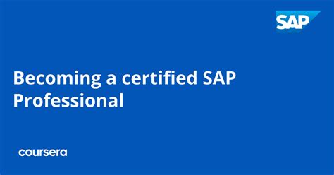 Becoming a certified SAP Professional | Coursera