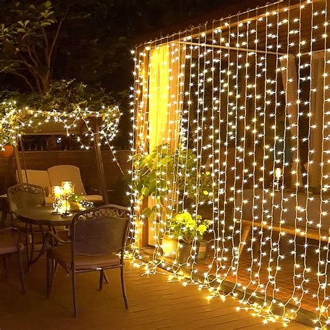 LED Christmas Light Icicle Curtain Outdoor 3m*1m Leds Waterfall Fairy String Curtain Light Party ...