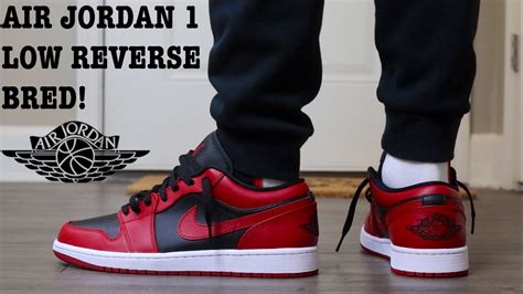 REVIEW AND ON FEET OF THE AIR JORDAN 1 LOW “REVERSE BRED” BEST LOW YET? - YouTube