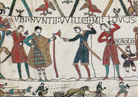 Bayeux Tapestry, scene 10, William's Messengers claim the liberation of ...