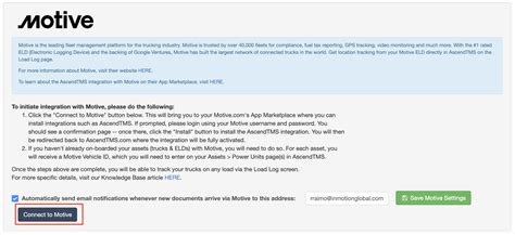 Motive ELD Integration Setup - InMotion Global, Inc