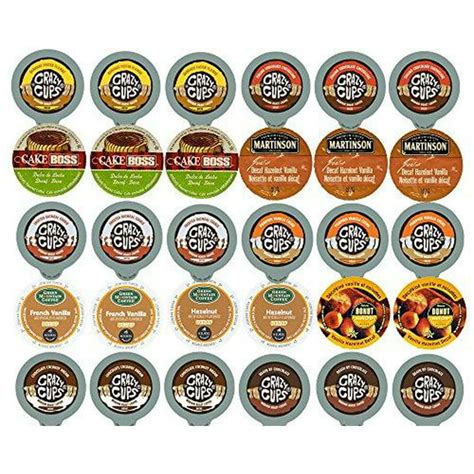 Decaf Flavored Coffee Single Serve Cups for Keurig K cup Brewer Variety Pack Sampler, 30 Count ...