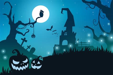 Premium Vector | Orange halloween background