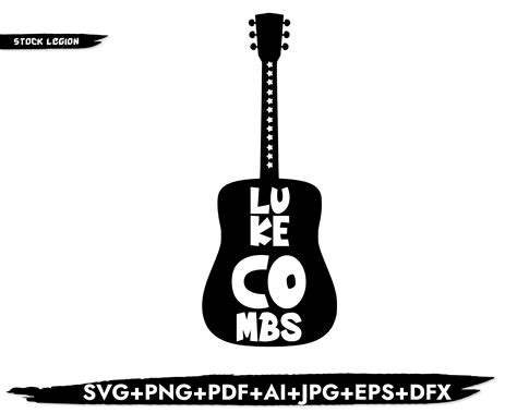 Luke Combs Guitar SVG By stockvectorsvg | TheHungryJPEG