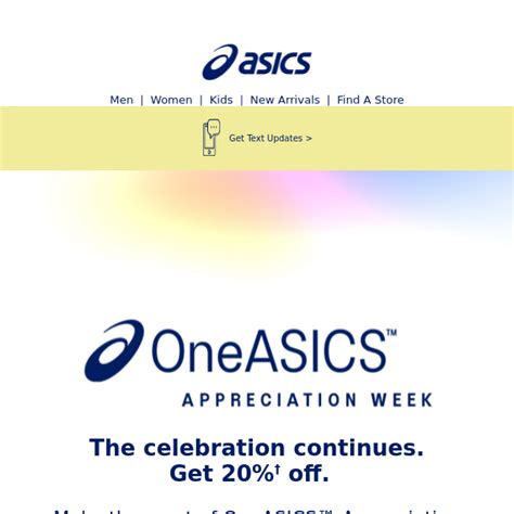 OneASICS™ Appreciation Week, savings and more continue. - ASICS America