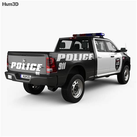 Dodge Ram Crew Cab Police with HQ interior 2019 3D model - Vehicles on ...