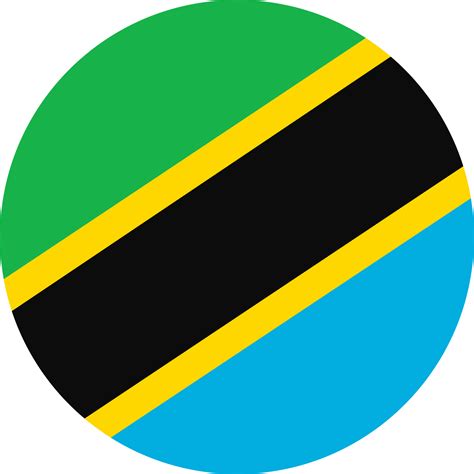 cerchio bandiera di Tanzania. 11571231 PNG