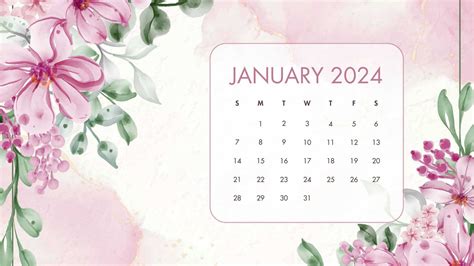 January 2024 Calendar Desktop Wallpaper Hd - Leone Catlaina