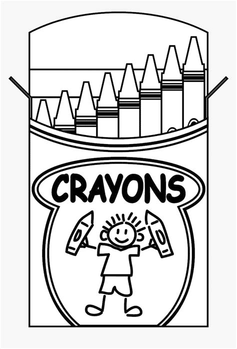 Black And White Crayon Clipart