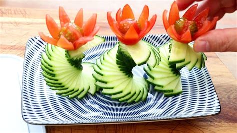 Cucumber Show | Vegetable Carving Garnish | Cucumber Art | Cucumber # ...